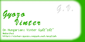 gyozo vinter business card